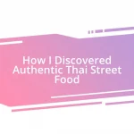 How I Discovered Authentic Thai Street Food