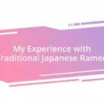 My Experience with Traditional Japanese Ramen